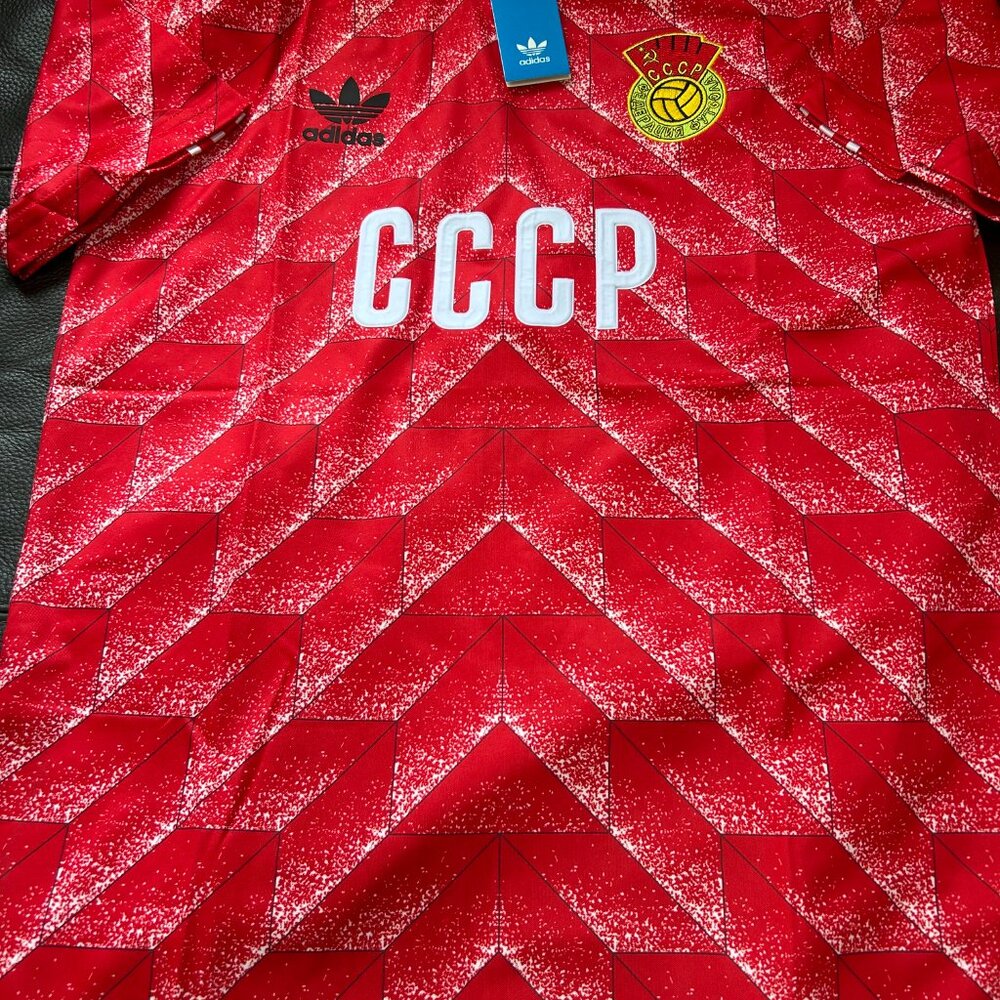 Adidas RETRO USSR SOVIET UNION National Team Mens JERSEY Sz M,L,XL,2X New w tags - Picture 4 of 4